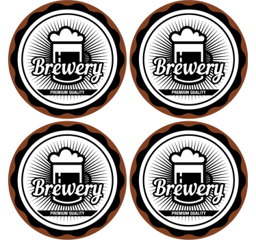Dessous de verre bière Écusson qualité premium - TenStickers