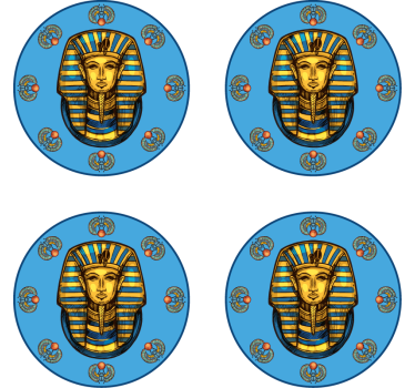 Dessous de verre geek portrait de pharaon égyptien - TenStickers