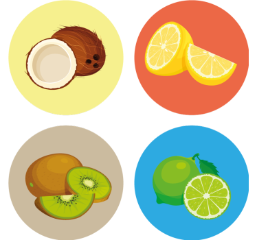 Dessous de verre moderne illustrations de fruits - TenStickers