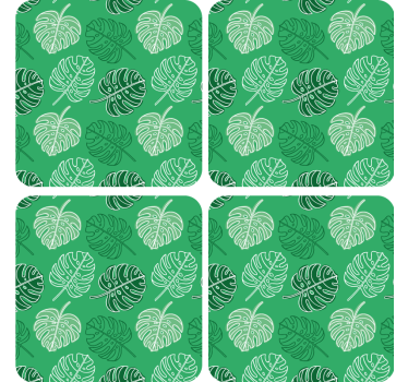 Dessous de verre motif feuillage - TenStickers