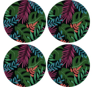 Dessous de verre motifs de feuilles tropicales - TenStickers