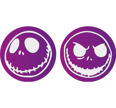 Dessous de verre halloween visages de crâne - TenStickers