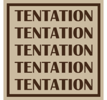 Dessous de verre citation mot de tentation - TenStickers
