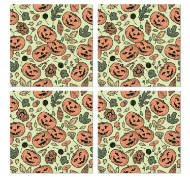 Citrouilles halloween dessous de verre - TenStickers