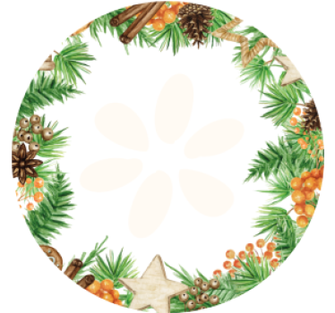 Dessous de verre noël accents de verdure festifs - TenStickers