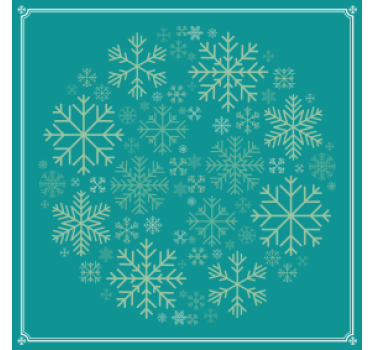 Dessous de verre noël motifs flocons de neige - TenStickers