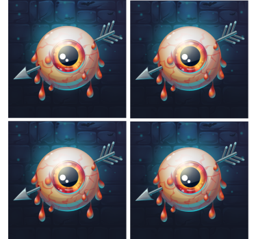 Dessous de verre halloween graphique d'Œil qui coule - TenStickers