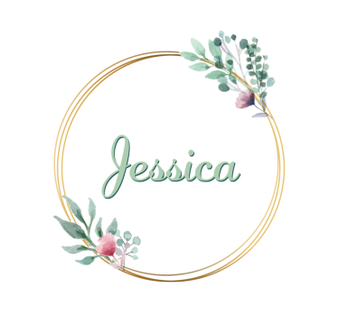 Dessous de verre personnalisable avec nom floral - TenStickers