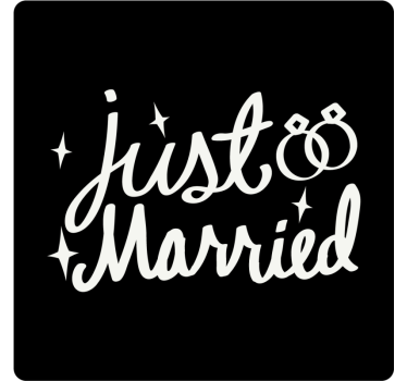 Dessous de verre mariage célébration des mariés - TenStickers