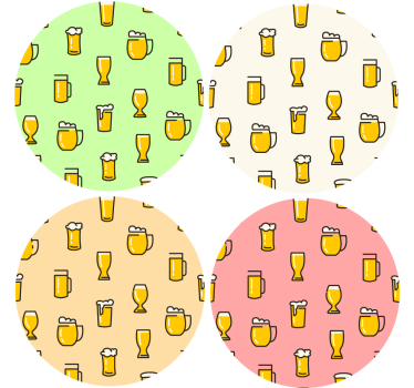dessous de verre pour biere Modèle de bière - TenStickers