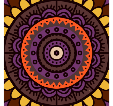 Dessous de verre motif circulaire complexe - TenStickers