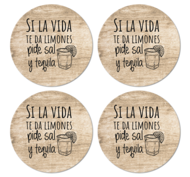 Dessous de verre citation savourez les moments de vie - TenStickers
