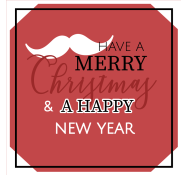Dessous de verre noël salutations de fêtes joyeuses - TenStickers