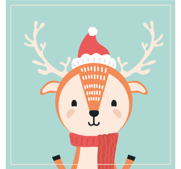 Dessous de verre noël renne festif - TenStickers