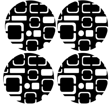 Dessous de verre motifs géométriques noirs - TenStickers