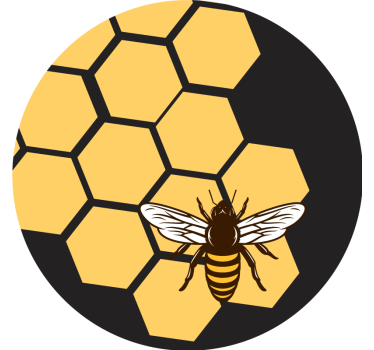 Dessous de verre geek motif abeille et alvéole - TenStickers