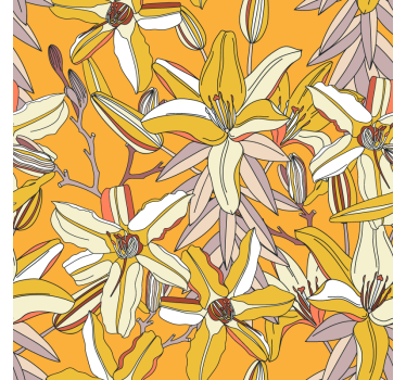Dessous de verre bière motif floral vibrant - TenStickers
