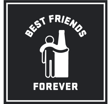 Dessous de verre bière amis pour la bière - TenStickers