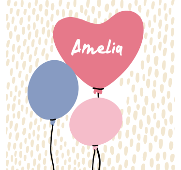 Dessous de verre mariage trio de ballons en cœur - TenStickers