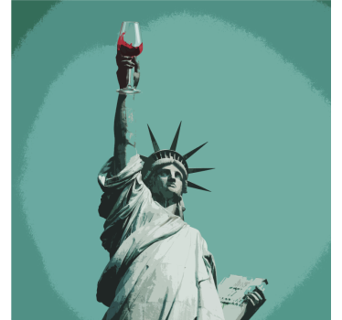 Dessous de verre geek statue tenant du vin - TenStickers
