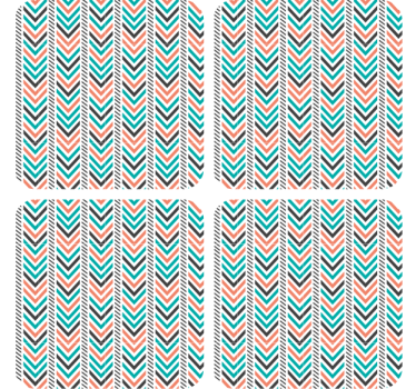 Dessous de verre motifs chevrons essentiels - TenStickers