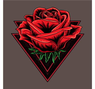 Dessous de verre geek graphique de rose rouge - TenStickers