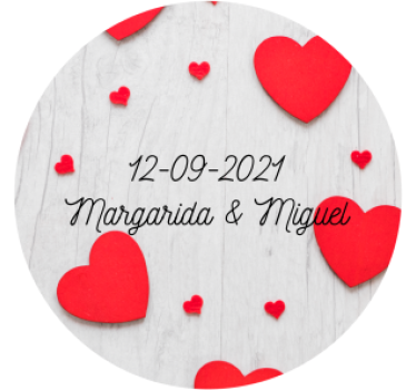 Dessous de verre mariage cœurs et personnalisation date - TenStickers