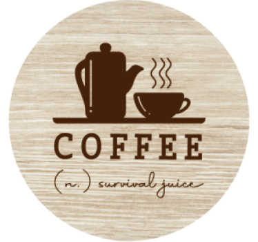 Dessous de verre personnalisable cafetière et tasse - TenStickers
