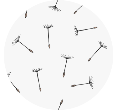 Dessous de verre motif délicat de graines - TenStickers