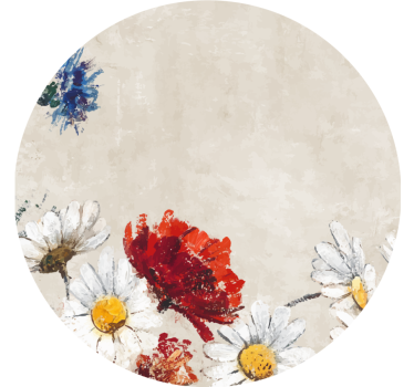 Dessous de verre vintage composition florale vibrante - TenStickers