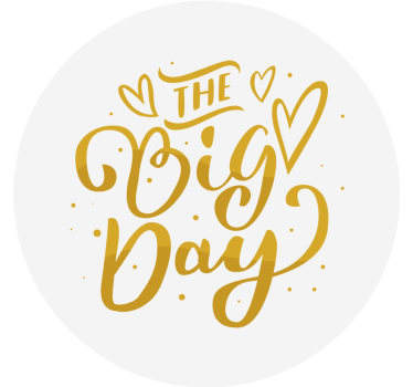 Dessous de verre mariage typographie élégante célébration - TenStickers
