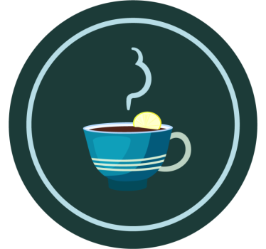 Dessous de verre moderne tasse à thé élégante - TenStickers