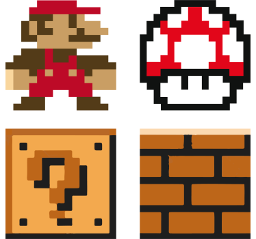 dessous de verre pour les bizarres Thèmes super mario - TenStickers