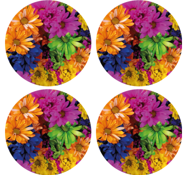 Dessous de verre moderne arrangement botanique vibrant - TenStickers