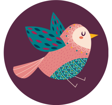 Dessous de verre geek oiseau personnage fantaisiste - TenStickers