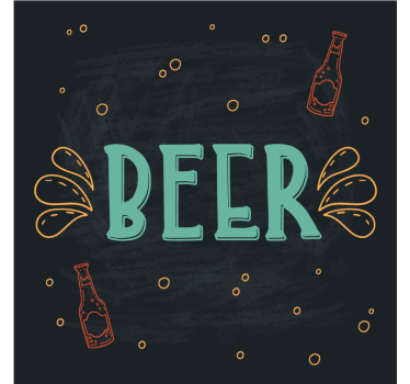 Dessous de verre bière concept ludique de brasserie - TenStickers