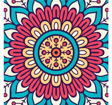 Dessous de verre motif floral circulaire - TenStickers