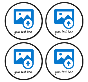 Dessous de verre image personnalisée avec texte - TenStickers