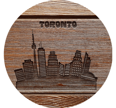 Dessous de verre vintage silhouette de toronto - TenStickers