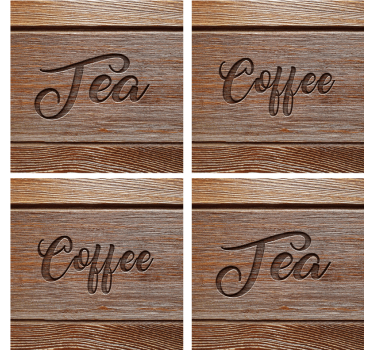 Dessous de verre citation étiquettes boisson en bois - TenStickers
