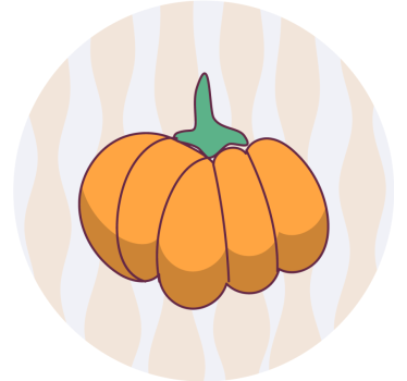 Dessous de verre halloween en forme de citrouille stylisée - TenStickers