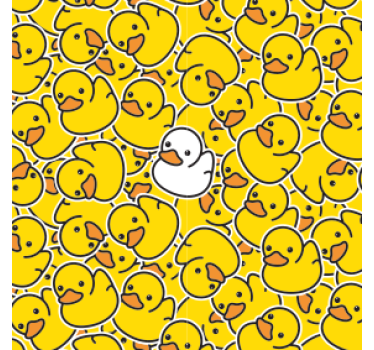 Dessous de verre geek motif canards en caoutchouc amusants - TenStickers
