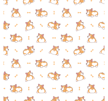 Dessous de verre geek motif corgi ludique - TenStickers
