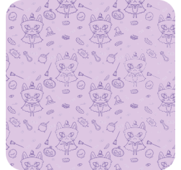 Dessous de verre halloween Éléments de chat fantaisistes - TenStickers