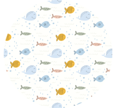Dessous de verre geek motif de poissons colorés - TenStickers