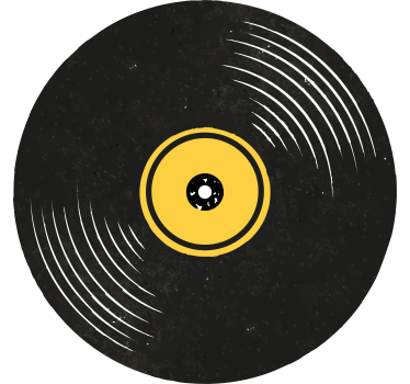 Dessous de verre geek art mural disque vinyle - TenStickers