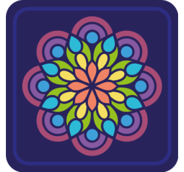 Dessous de verre motif floral coloré - TenStickers