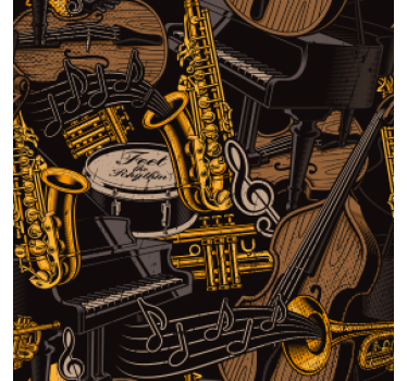 Dessous de verre geek motif instruments de musique - TenStickers