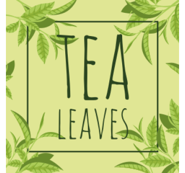 Dessous de verre citation motif feuilles de thé - TenStickers