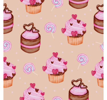 Dessous de verre personnalisable motif cupcake sucré - TenStickers